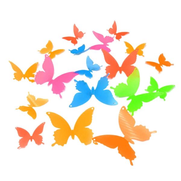 DIY Luminous 3D Butterfly Wall Stickers Noctilucent Butterflies Decals Colorful Banner Removable Mural Kids Room Bedroom Decor Pegatinas De