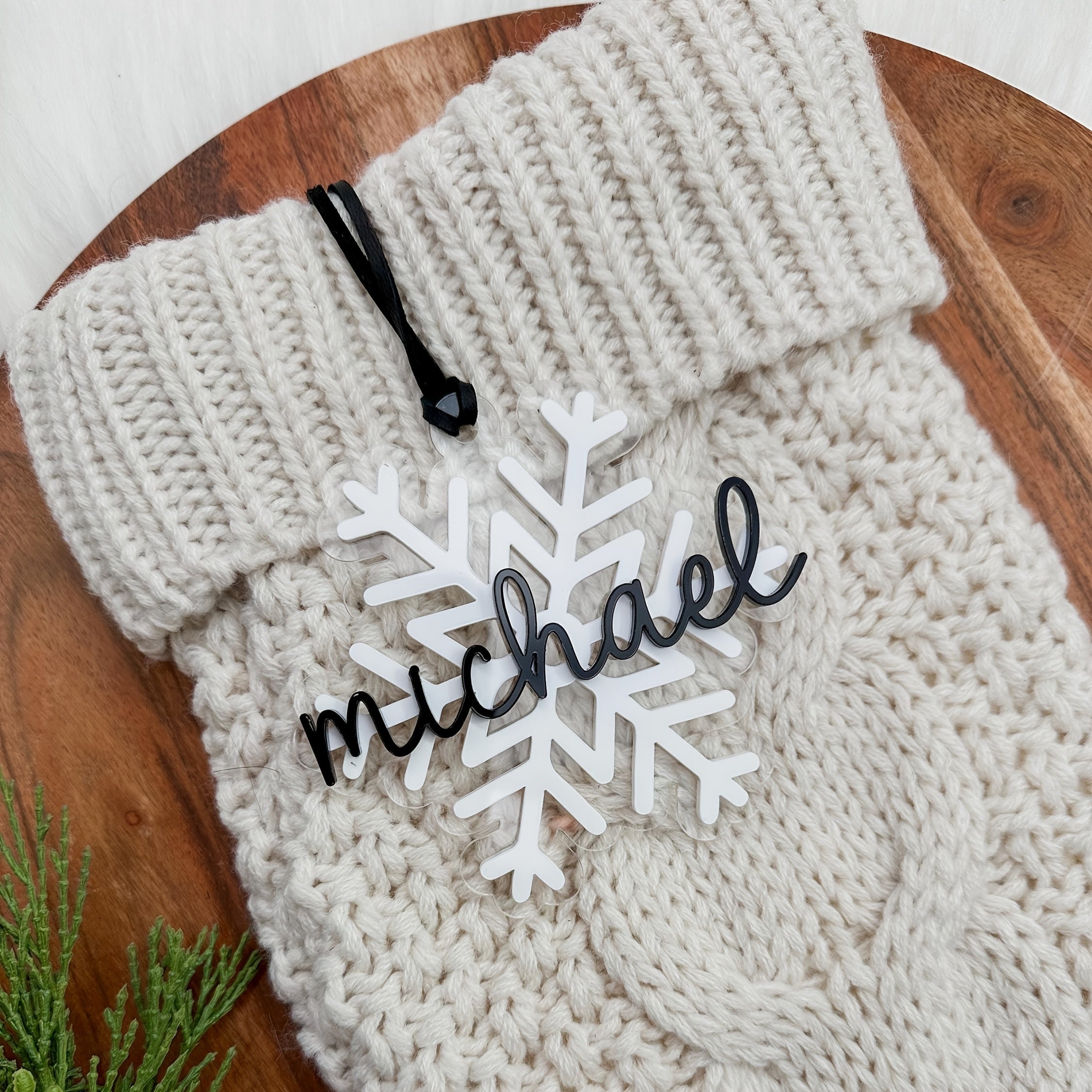 TEMU Of 1 Personalized Tag , Pendant, For Unique And Decorations, Customizable For Christmas Tree