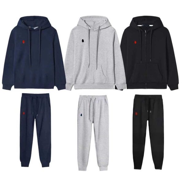 Men&#039;s Tracksuits Men Women Small sweatshirts Top pants pocket Hooded Outerwear mens womens Hoodies casual suits zipper Strtwear Sports