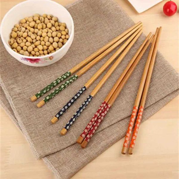 Bamboo Chopsticks Health Kitchen Tools Tableware Adults Hot Pot Chopsticks Without Fuel Natural Bamboo Chopsticks PrintedXJ240826