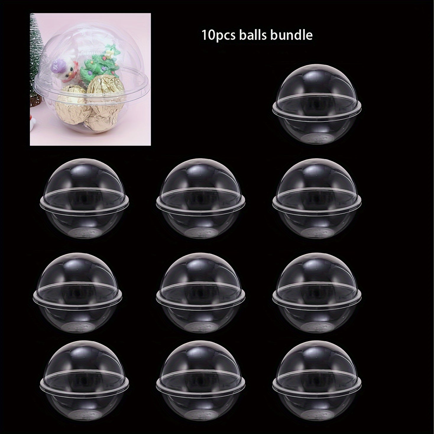 TEMU 10pcs, Craft Gift Packing Balls 10cm For Chocolate Case Gifts Box For Festival Holiday Treat Box Birthday Party Decoration For Presents