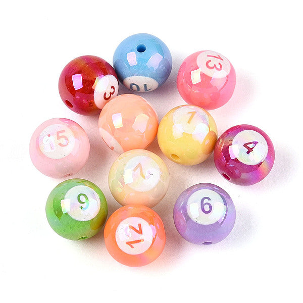 Perles acryliques opaques à placage UV pour sports