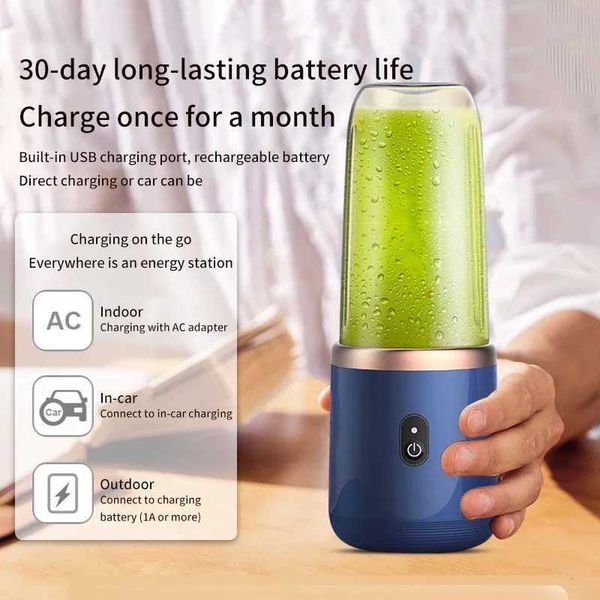 Electric juice cup convenient for carrying mini juice mixer for student families 6-piece quick crushing USB charging juice cup W241025
