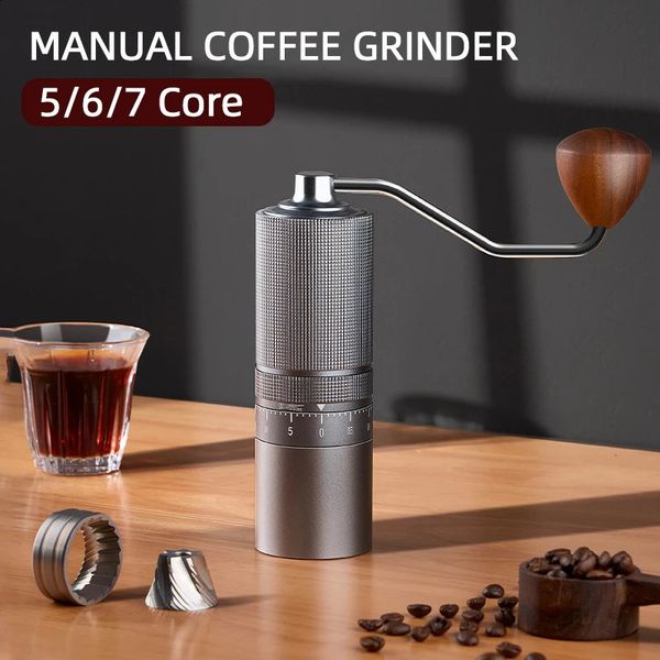 567core manual coffee grinder CNC stainless steel double bearing external adjustable professional household 241014
