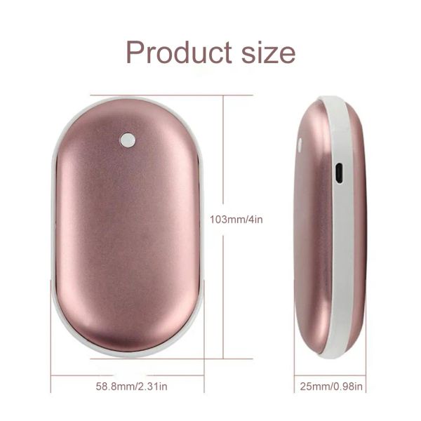 Cell Phone Power Banks hand warmer power bank 5200mAh Mini Rechargeable heat packs USB Phone Heater Pocket Cartoon Electric Winter Heating C
