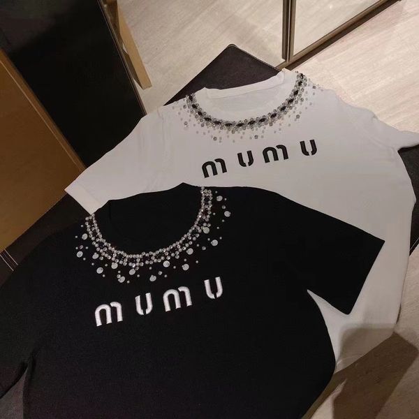 Fashion T-shirt Women&#039;s Designer High Quality Cotton shirts luxury outdoor Round Neck Tee Embroidery Casual Short Sleeve Tshirts Women&