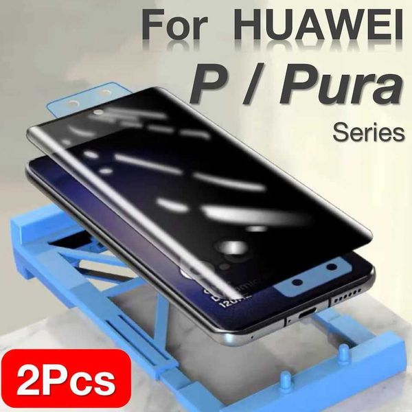Cell Phone Screen Protectors 2pcs P70 Pura70 Pura 70 Ultra P60 P50 P40 P30 Pro Plus Screen Protector Protective with Install KitNot Tempered