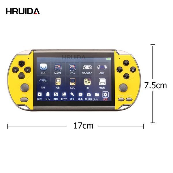 X7 4.3 inch HD Screen Double Rocker Handheld Game Console Portable Camera MP5 TV Video Gaming Player Built-in 10000+ Games