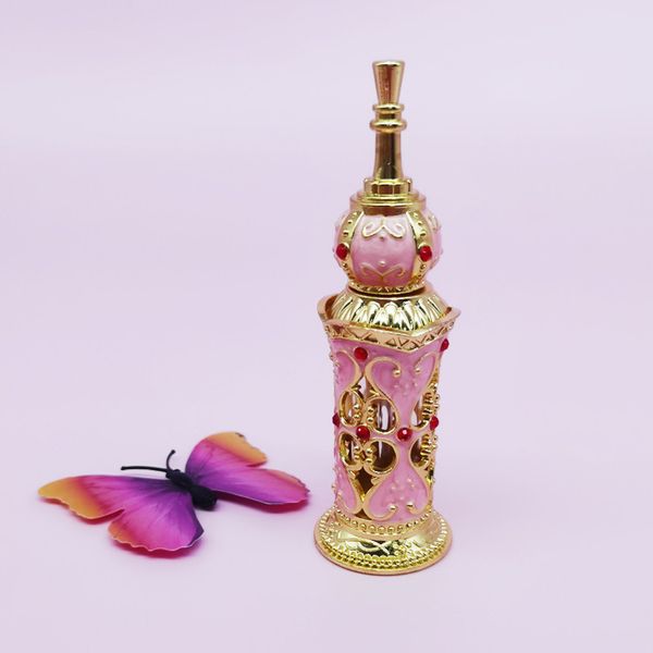 Storage Bottles 12 ML Pink Green Vial Essential Oil Bottle Miss Travel Vintage Decor Dubai Perfume Perfumes Arabes Mujer Glass For Women