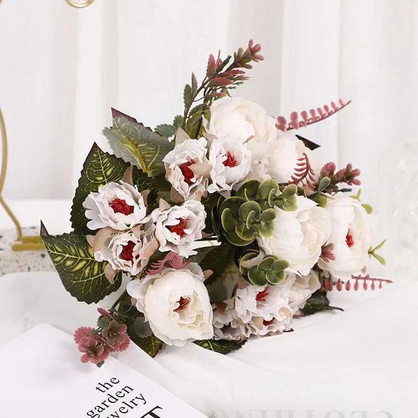 Artificial flowers artificial peony silk peony plants used for home hotels weddings Christmas tables cemetery flower decoration W250113