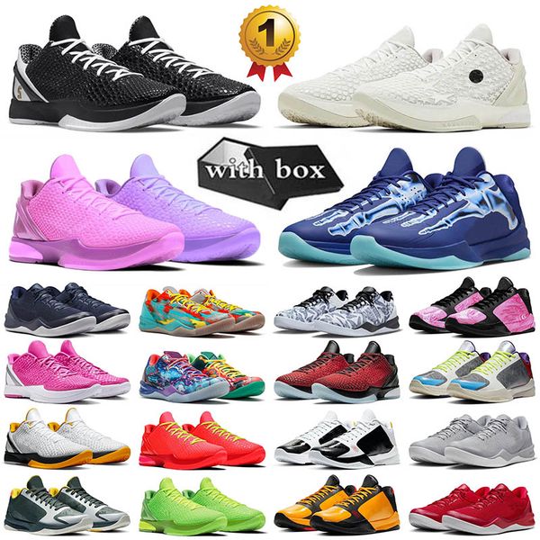 Mamba 6 Men Basketball Shoes Hotsale 5 X-Ray Reverse Grinch Protro 8 Eybl Pink Cotton Candy Mens Women Wolf Grey Aunt Pearl Trainers Sneaker