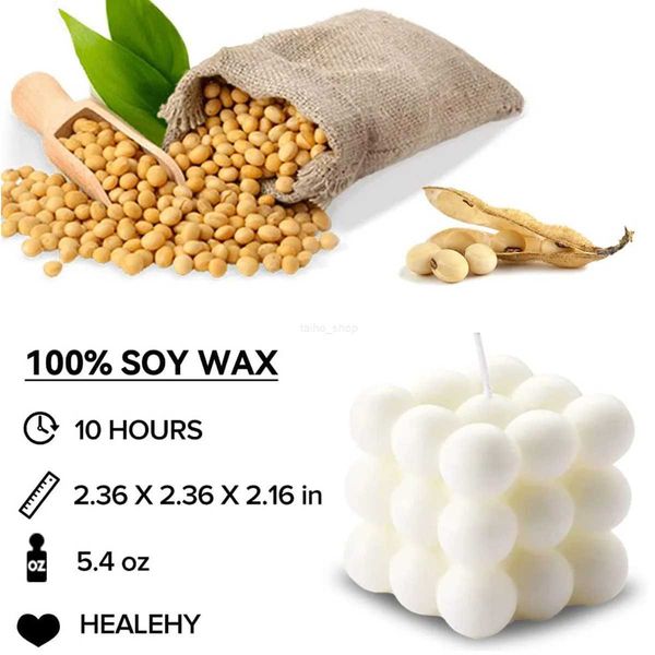 Scented Bubble Cube Candles Aromatherapy Candle Aesthetic Room Decor Cute Danish Pastel Large Decorative Shaped Candles GiftsXJ2407