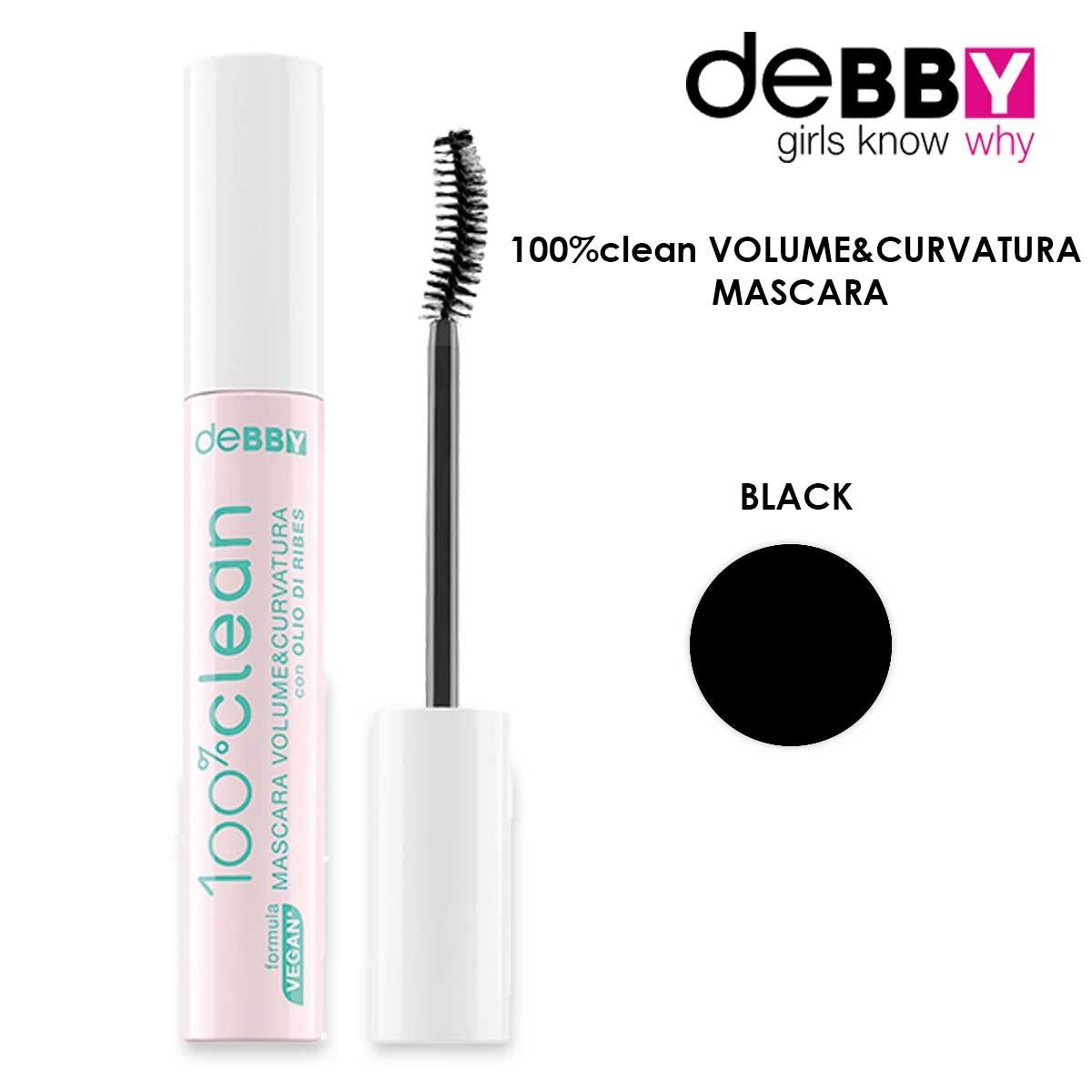 DEBBY 100%CLEAN Schwarze Volumen-Mascara