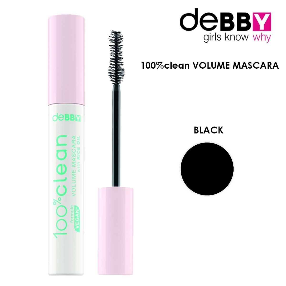 DEBBY 100%CLEAN VOLUME BLACK Mascara