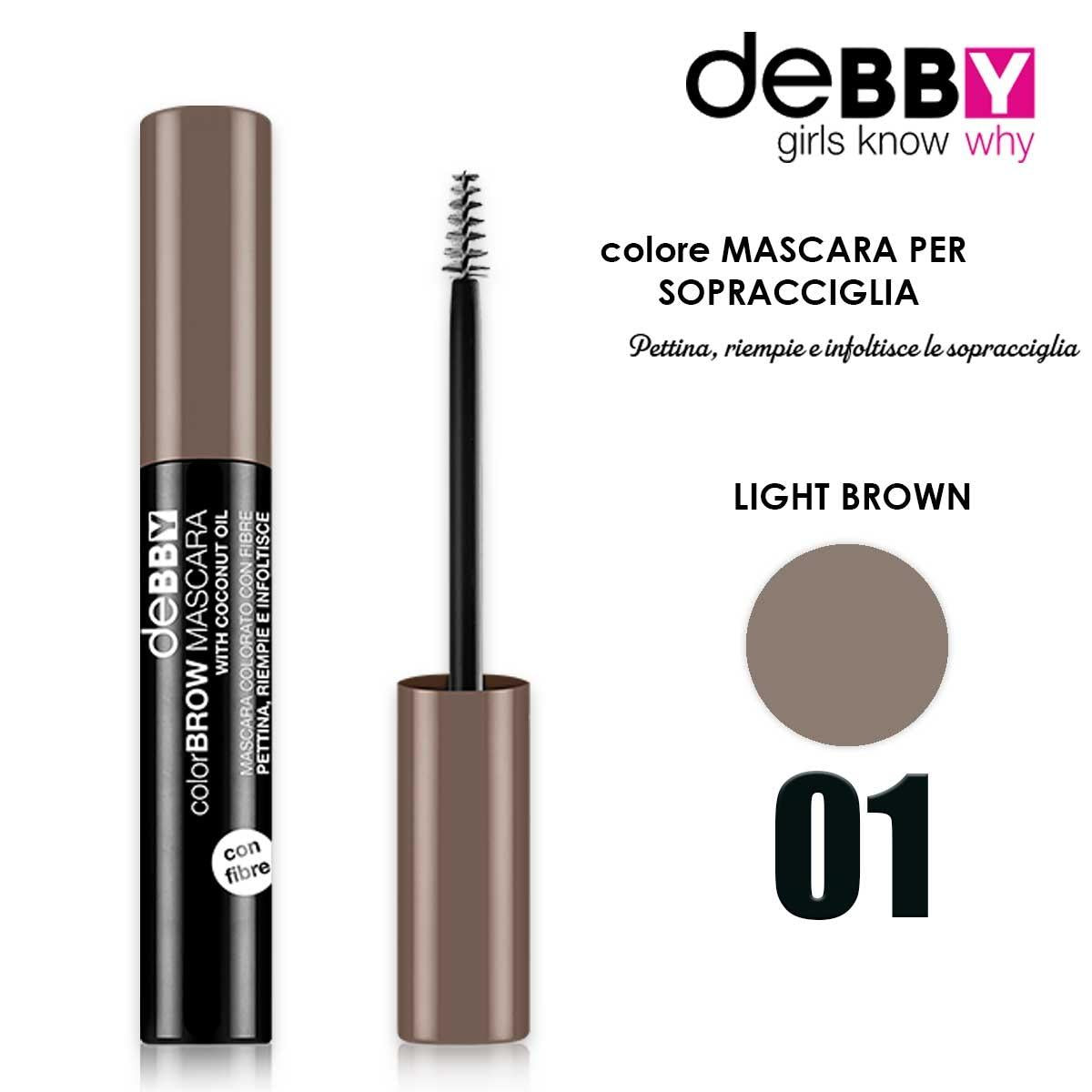 DEBBY COLOR&BROW Mascara 01 light brown