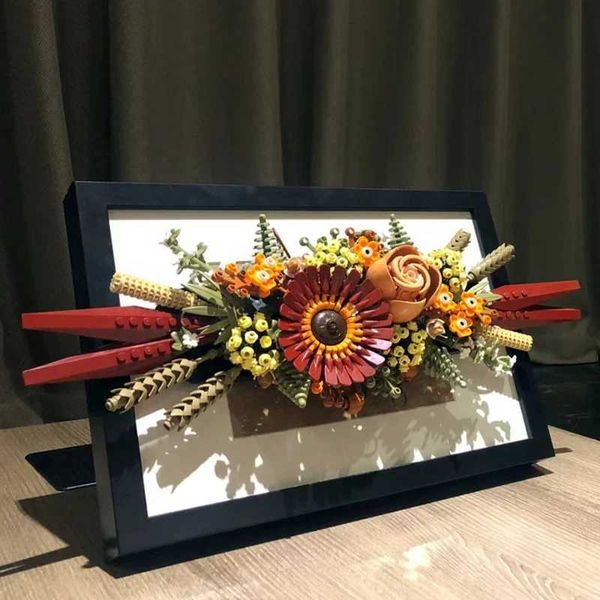812PCS Rantic Immortal Flower Potted Wildflower Bouquet Model Building Blocks 10314 Assemble Bricks Toy Kid Adt Holida Gifts Z241229