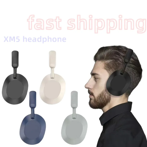 for XM5 Headphones Wireless Earphones Noise Cancelling Bluetooth Headband Headset Sports Headset Head Wireless Mic Headset 3