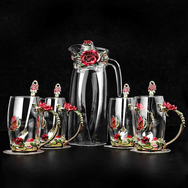 Coffee Tea Sets Bring a teapot tea set fancy tea cup and lid for coffee tea juice and hot milk L240910