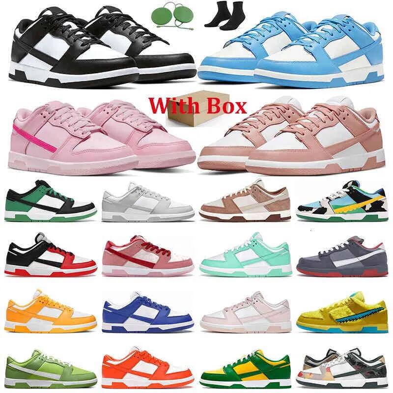 Designer Casual Shoes Men Women Sneakers White Black Panda Grey Fog UNC GAI Varsity Green Laser Orange Syracuse Mummy Coast Candy Flat