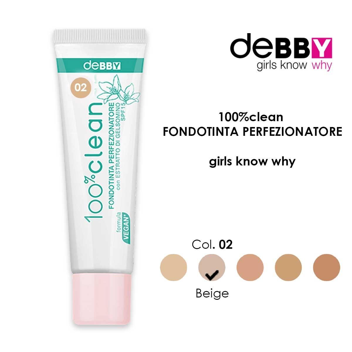 DEBBY 100 % FOUNDATION CLEAN PERFECTOR 02 beige