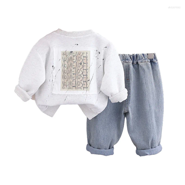 Clothing Sets Clothing Sets Childrens Boys Autumn Hoodie Set Casual Sports Cotton Letter Pullovers Loose Jeans Suit Toddler Baby Outfits CL2