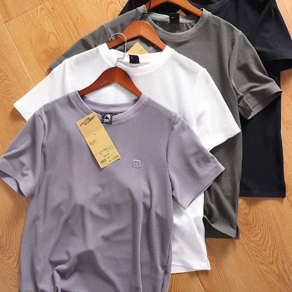 Men&#039;s summer short sleeve tees breathable T-shirts 3D simple casual solid color t shirt creative polo shirts man beach style designer c