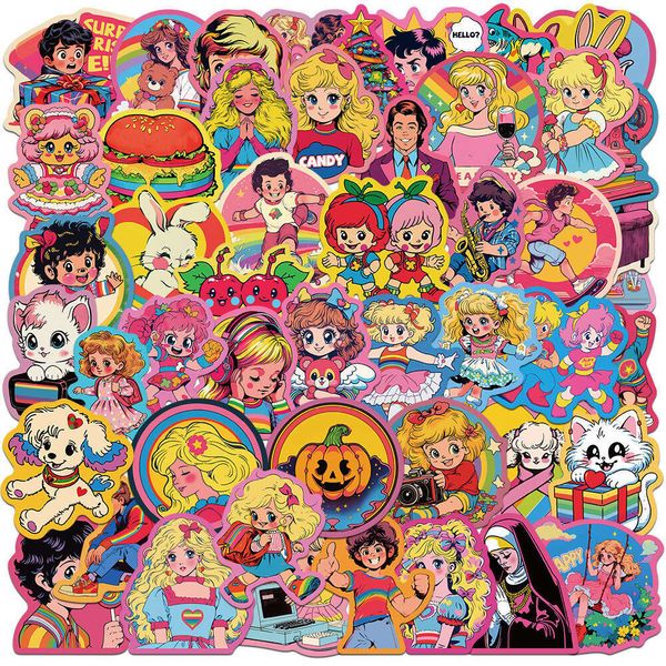 50 Cute Creative Graffiti Stickers DIY Phone Back Card Laptop Scooter Sticker Waterproof