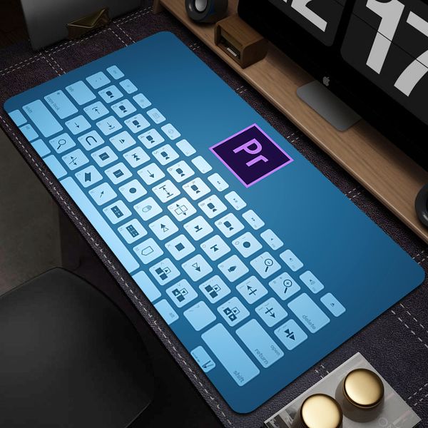 Keyboard Shortcuts Cheat Sheet Mouse Pad Large Gaming Mousepad Gamer Rubber Computer Mouse Mat Big Office Locking Edge Desk Mat