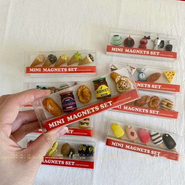 Set Bionic Food Fridge Magnet 3d Creative Simulation Food Cute Refrigerator Magnetic Stickers Photo Magnetic Sticker DecorationXJ240809