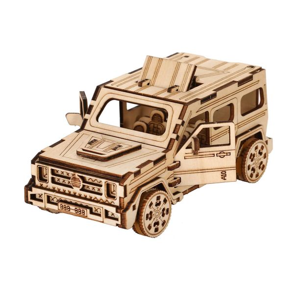 SUV Model DIY 3D Wooden Puzzle Building Block Kits Assembly Toy Birthday Gift For Kids Adult Home Decor Z250108