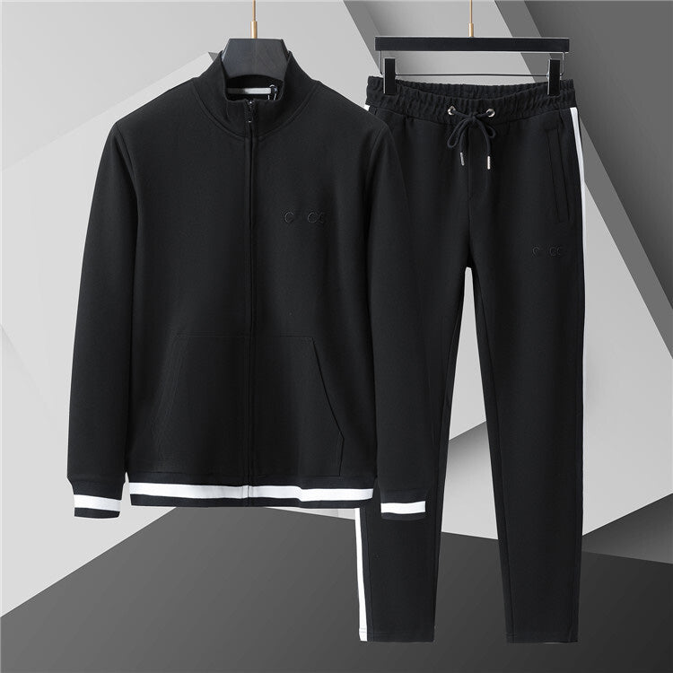 Men Sportswear Set Brand Mens Tracksuit Sporting Fitness Clothing Two Pieces Long Sleeve Jacket + Pants Casual Men&#039;s
