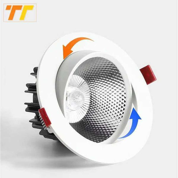 Dimmable LED Downlights 7W 9W Spot Lights 12W 15W AC90V-260V 5W 18W 24W COB Chip Recessed Ceiling Lamps For Home IlluminationLX241114