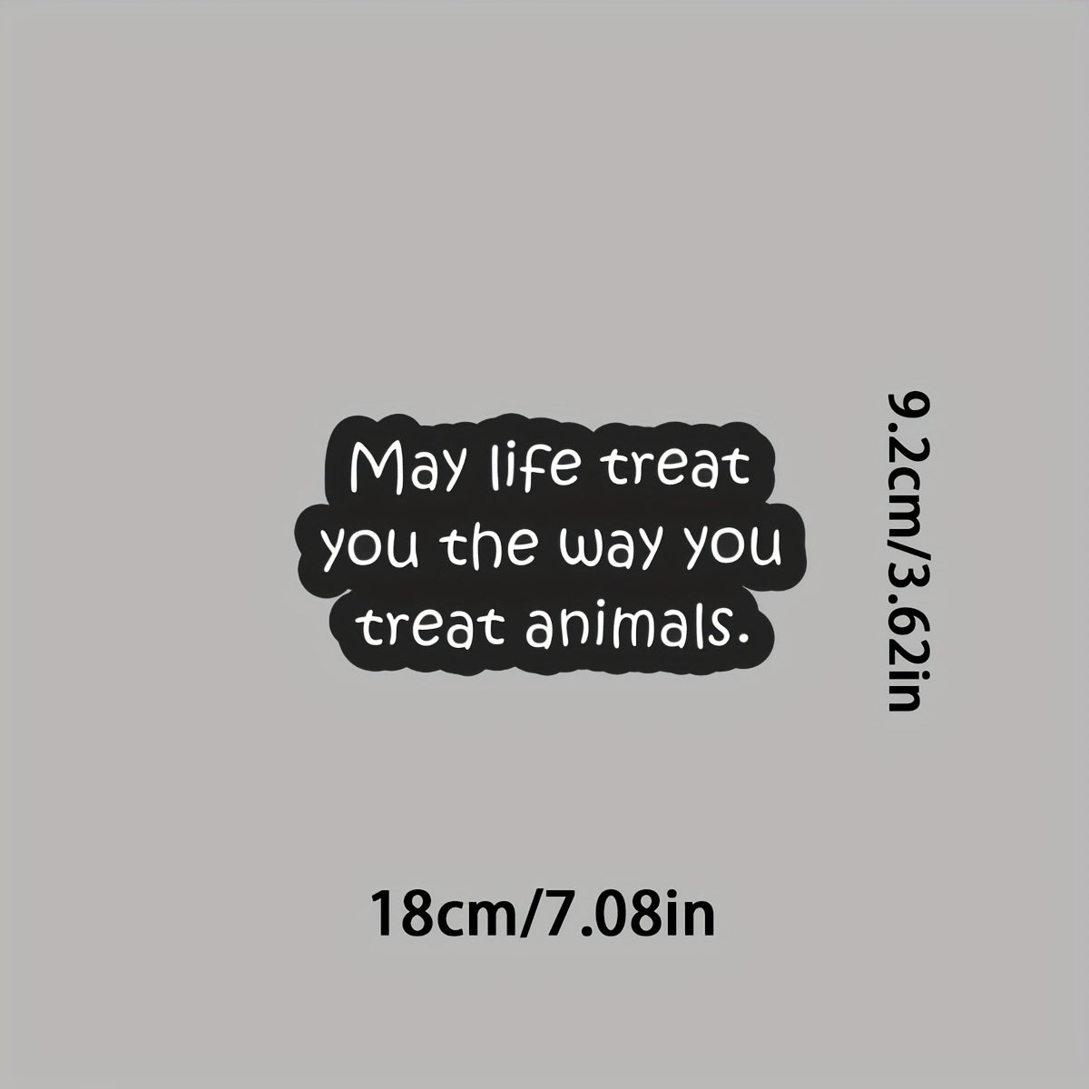 TEMU High Quality "treat Animals" Vinyl Decal - For Cars, Laptops And Walls, Vinyl Sticker