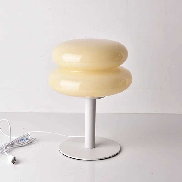 Macaroon Bauhaus Hamburg Table Lamp Nordic Bedroom Study Reading Table Lamp Modern Glass Home Decor Dimming LED Desk Lights Z250211