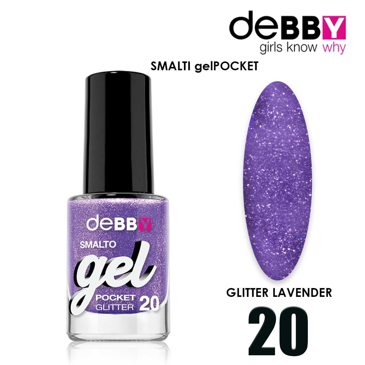 Debby pocket gel polish 20 glitter lavendel
