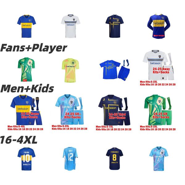 Boca Juniors 24 25 CAVANI Soccer Jerseys CARLITOS MARADONA TEVEZ DE ROSSI 2024 2025 home away 3rd VILLA SALVIO football shirts MEDINA VARELA