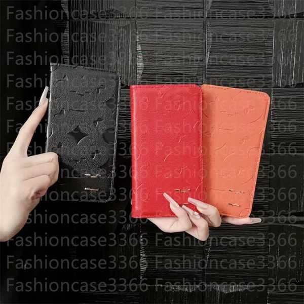 Luxury Designers Phone Cases For iPhone 16 Pro Max 15Plus 14Pro 13 12 11 Pro X XS XR Fashion Leather Wallet Cover Card Holder Embossing Lett