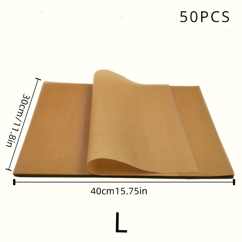 TEMU 50 Pcs Parchment Paper Baking Sheets, 9 X 13 Inches Precut Baking Parchment, For Baking Grilling Air Fryer Steaming Bread Cup Cake Cookie And