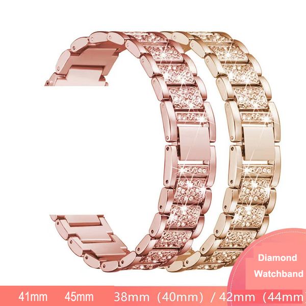 Fitness Tracker Women Smart Watch Straps Mens Smartwatch bands Bracelet Sport Wristband For appl Watch band 9 8 7 6 5 4 3 2 1 girl Diamond W