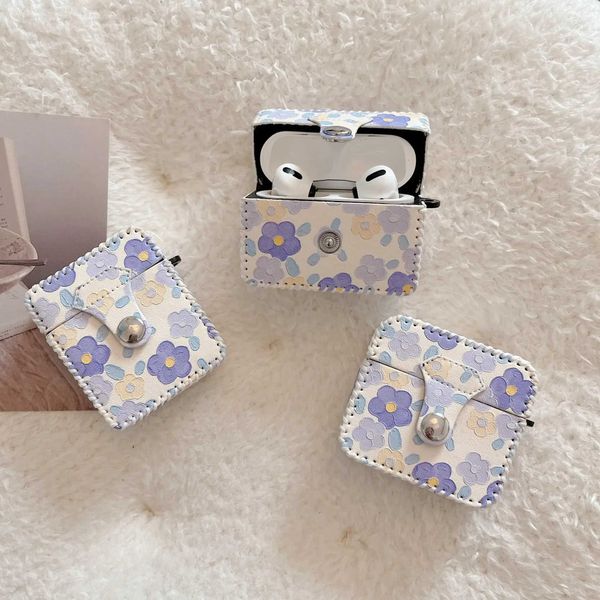 Earphone Accessories 1pc Full Print Petal Pattern Earphone Cases for Apple AirPods 1- 2- 3- Pro Protective Cover Headphone Accessorie Protec