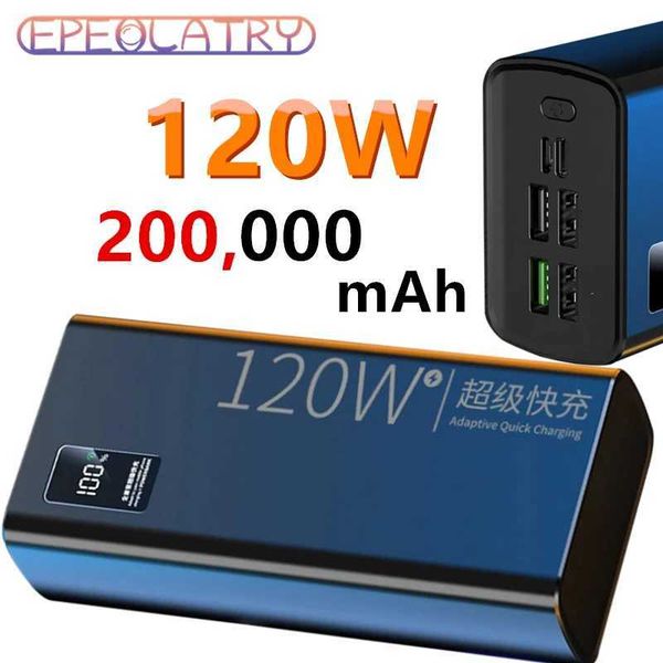 120W Power Bank for er Fast Charging 200000mAh tralarge Capacity for External Battery for Cell Phones Laptops Z241031