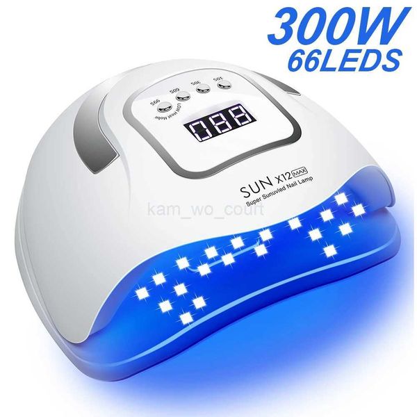 2023 300W UV LED Nail Lamp for Nails 66 Leds Nail Dryer Lamp For Gel Nail Polish With 4 Timers Professional Nail Art Home SalonM240729