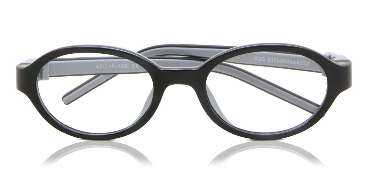 Oval Full Rim Plastic Kids' Glasses Discount Black Size 42, - Free Lenses - HSA/FSA Insurance - Blue Light Block Available - SmartBuy Kids