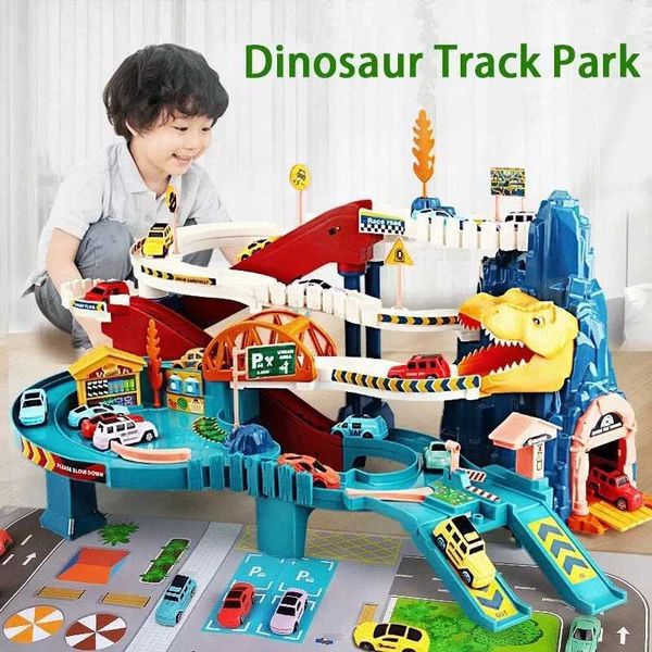 Dinosaur Mountain Track Car Electric Rail Car Small Train Big Adventure Racing Puzzle Toys Interactive Childrens Toys Gift X250114