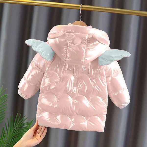 Winter Down Jacket For Girls Coat Fashion Unicorn Shiny Waterproof Childrens Outerwear 0-6 Years Teen Kids Parka SnowsuitM240814