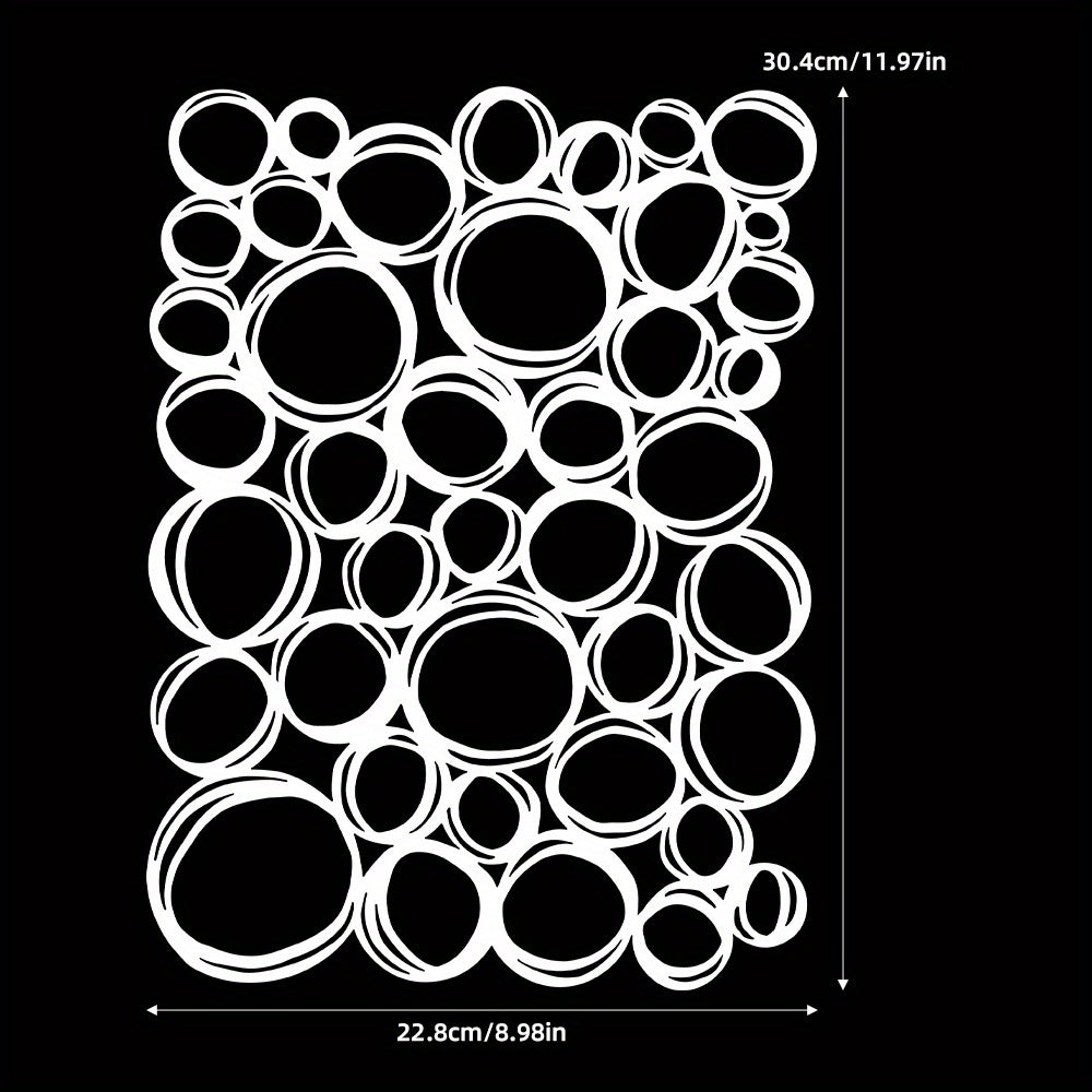 TEMU Scrapbooking Outlets 1pc 11.97*8.98 Inch The Art Aesthetics Of Circle Sketching Stencils For Home Decor And Craft Projects, Scrapbooking