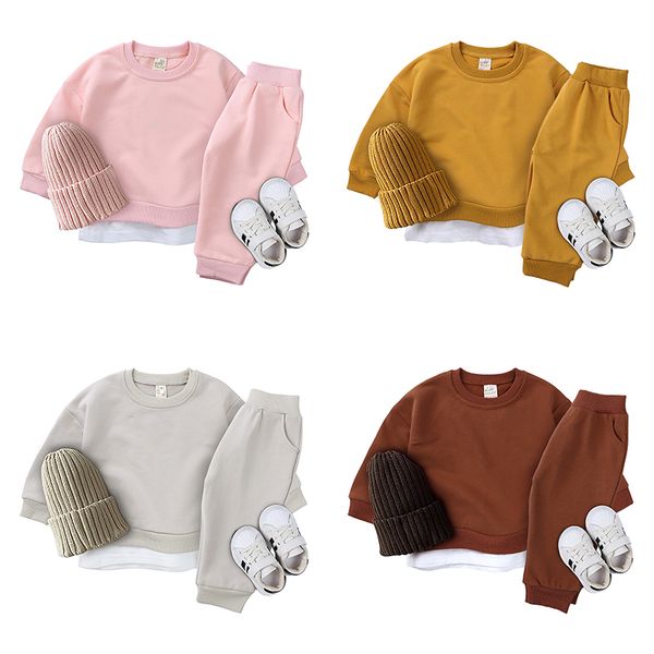 Clothing Sets 2024 Kids Clothes Baby Girl Boy Outwear Sets Children Outfits Sports Sweatshirt Toddler 2Pcs Korean Loungewear Pullovers Suits
