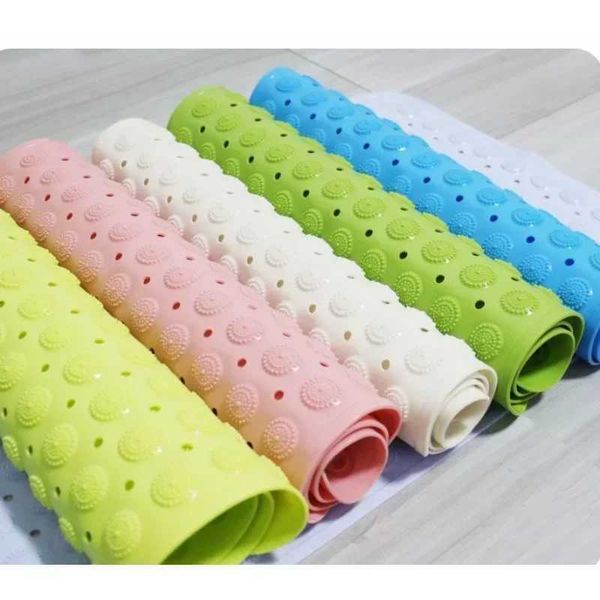 1PC PVC Anti-skid Bath Mats Rectangle Soft Shower Bathroom Massage Mat Suction Cup Non-slip Bathtub Carpet Large Size Bath matT250116