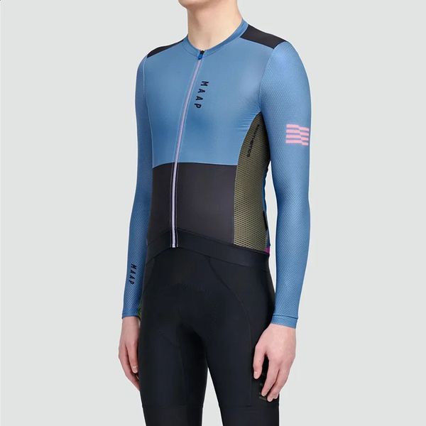 Cycling Long Sleeves Jersey Bib Shorts Suit Maillot Ciclismo Bike Clothing Roadbike High Quality Men Summer Bicycle Sets 240910