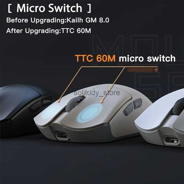 Mice Darmoshark M3 Optical Esports Gaming Mouse Wireless Bluetooth 3-Mode 26KDPI PAM3395 TTC Microswitch Mice For Computer Laptop PC Q240613